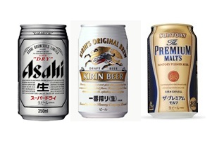 ▲ 대표적인 일본산 수입 맥주들(사진=아사히, 기린, 산토리 맥주 공식 홈페이지)