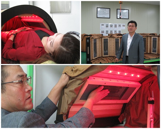 ▲ 김찬휘 회장이 100% 수작업 ‘천궁’의 제조와 테스트 과정을 직접 점검하고 있다.