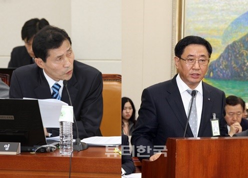 ▲ 왼쪽부터 이학영(민주당.정무위원회)의원과 손영철 아모레퍼시픽 대표