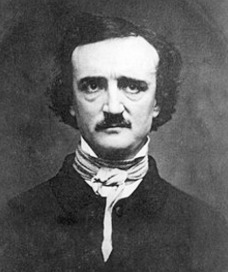 ▲ 에드거 앨런 포(Edgar Allan Poe. 1809~1849)는 미국의 작가·시인·편집자·문학평론가. 미국 단편 소설의 선구자이자 낭만주의 문학계의 거두로 미스터리 및 마카브레 작품들로 유명하다. 추리소설 장르를 최초로 만들어낸 작가로 알려져 있으며, 과학소설 장르 형성에도 이바지했다는 평이다.