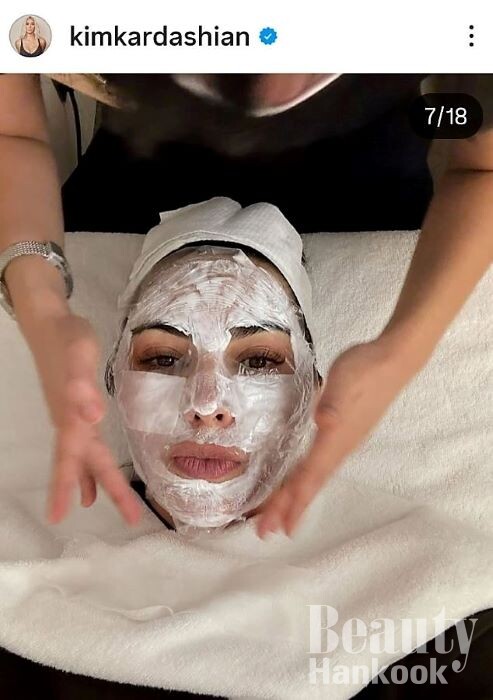 Super influencer Kim Kardashian, with more than 350 million Instagram followers, was recently reported to have visited a Korean dermatology clinic for treatment—drawing global attention to Korean dermatology products and K-dermocosmetics. [Photo: Kim Kardashian’s social media capture]