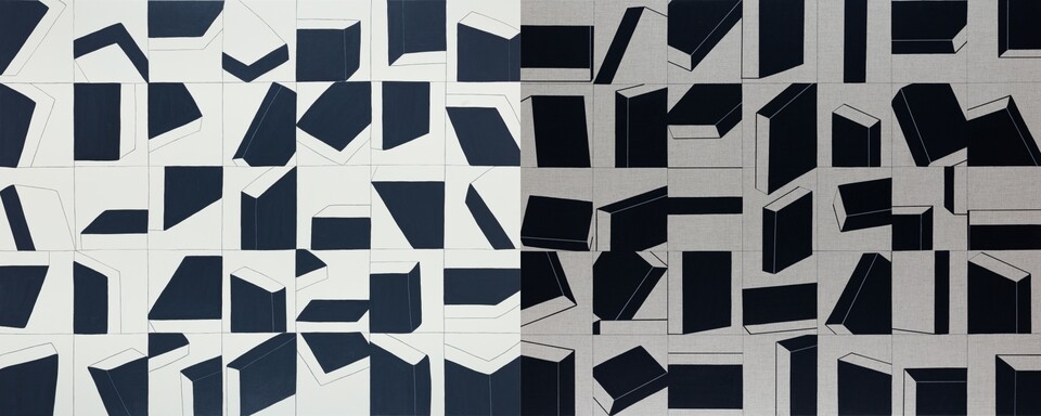 [The book No.15] Mixed media on canvas 130.3x162.2/ 2024 [The book No.16] Mixed media on canvas 130.3x162.2/ 2024